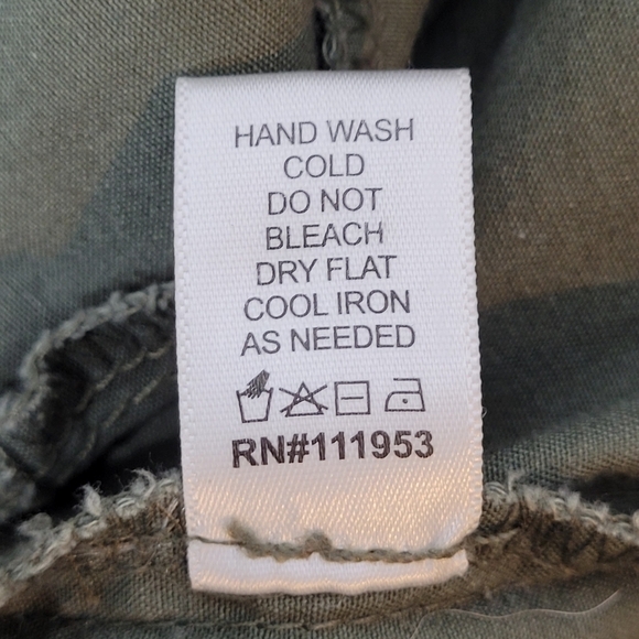 Active USA Green Gray Hooded Cinched Waist Utility Sweater / Jacket - Size M - Picture 13 of 13